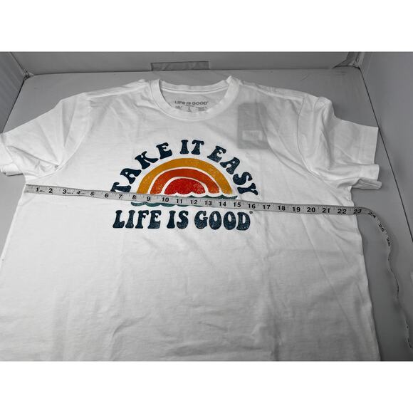 Life is Good Men's Crusher T-Shirt Logo Take Is Easy Sun Setting Size Large NWT - Picture 4 of 11